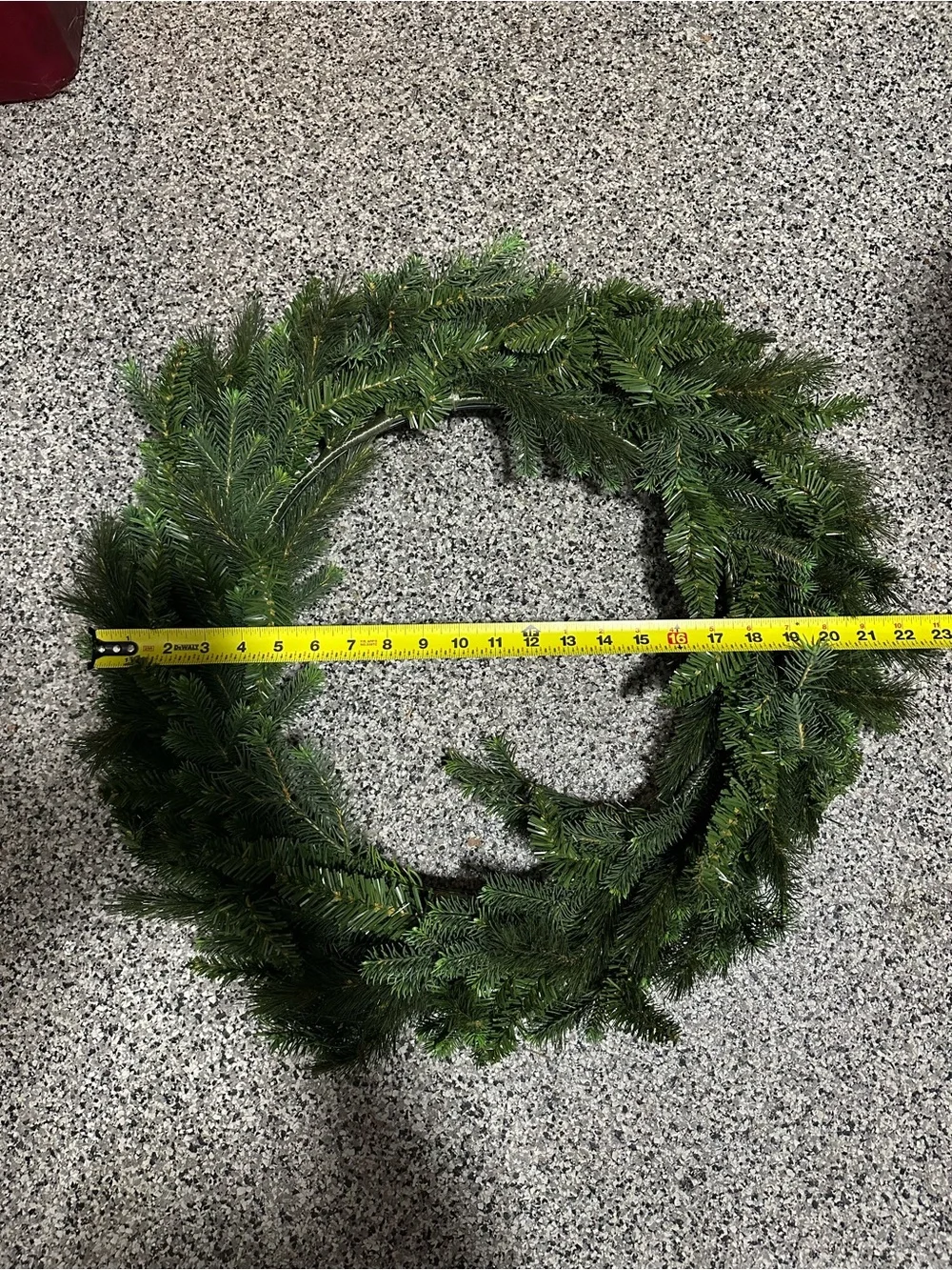 Artificial Christmas Wreath Green Pine Garland Holiday Decor